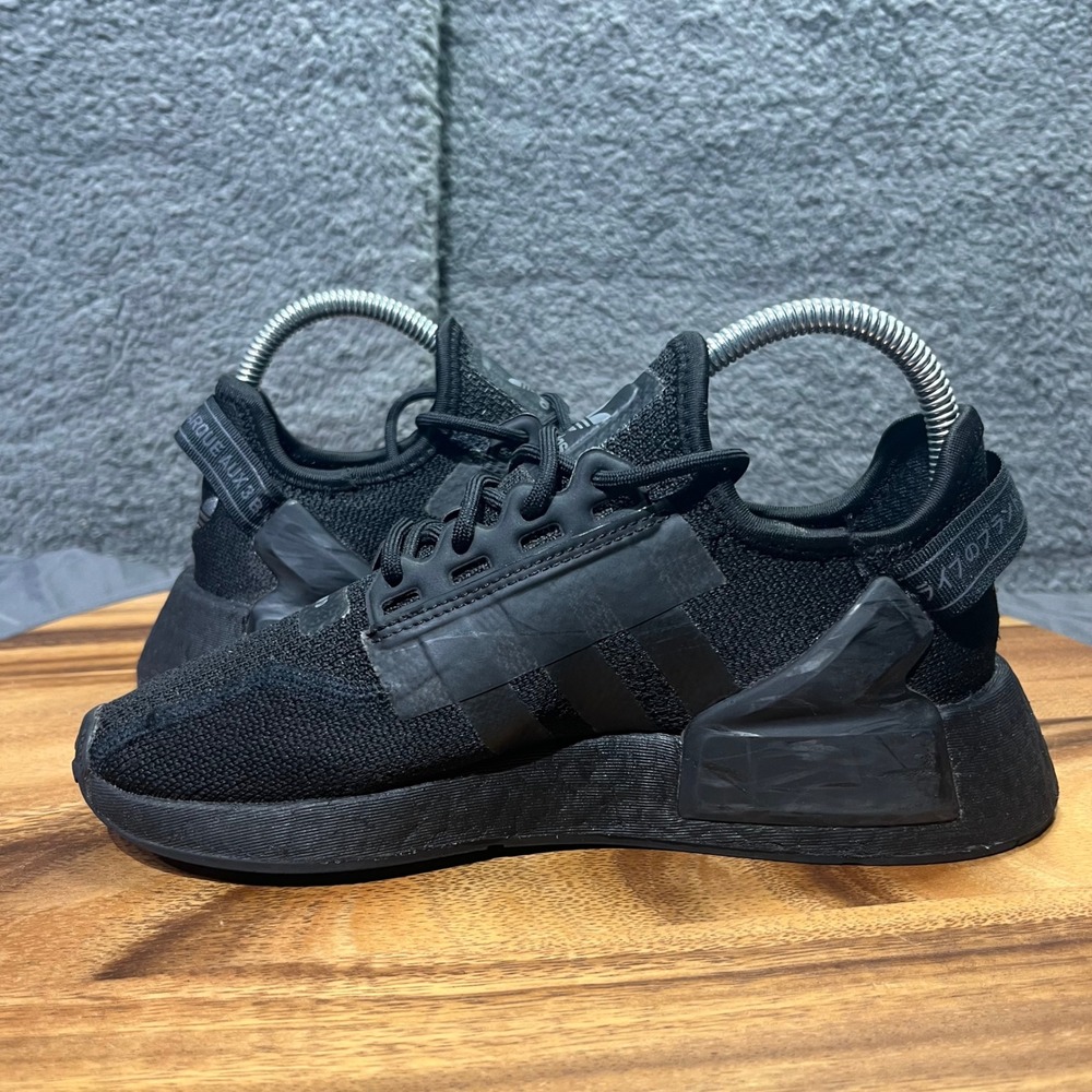 Adidas NMD R1 Mens Black‎ Casual Lifestyle Lace Up Sneakers Shoes Size 4 - Picture 9 of 12
